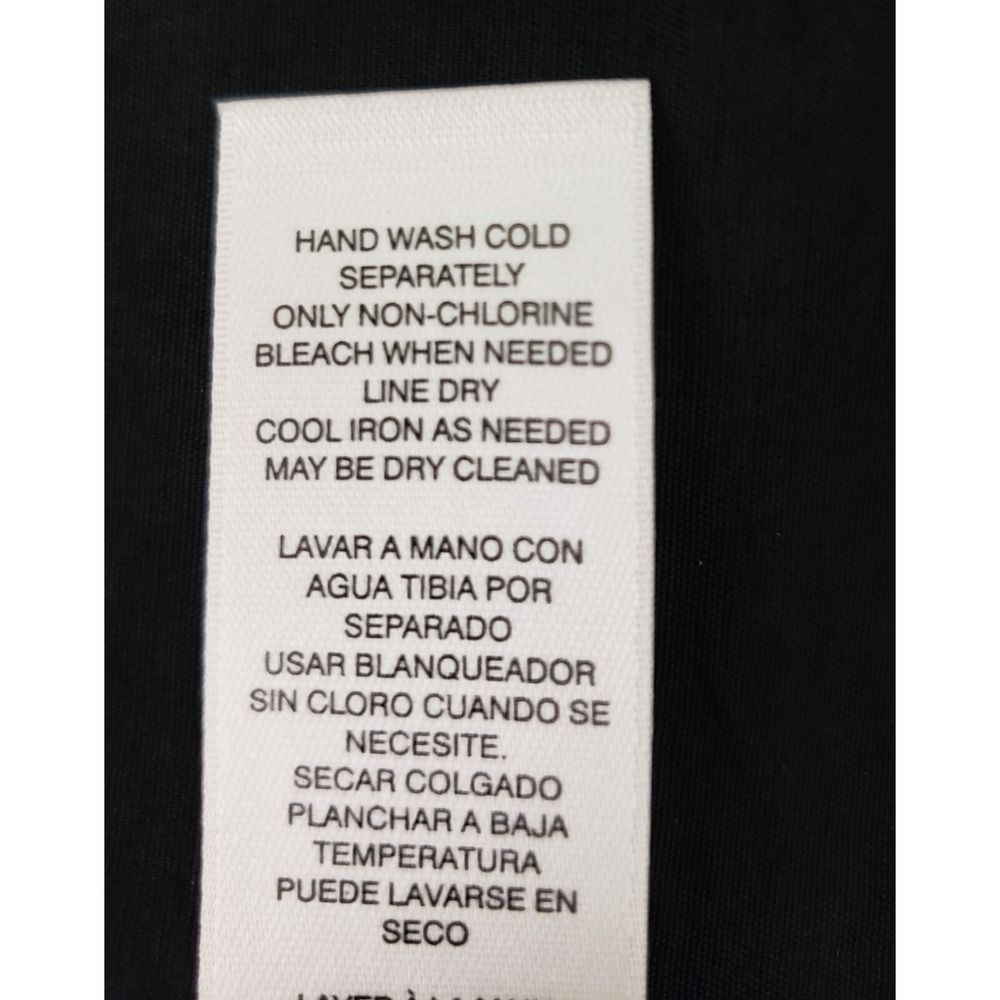 Chicos Cardigan Top Sz 2 Black White Polka Dot 3/4 Sleeve Open Front Nylon Blend - Picture 6 of 6